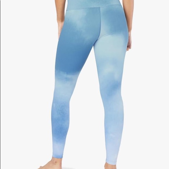 BEYOND YOGA BLUE TIE DYE HIGH WAISTED MIDI LEGGING - Picture 3 of 9